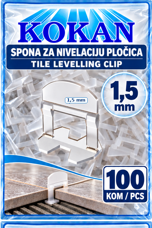 Pakovanje KOKAN spona 1,5 mm, 100 komada